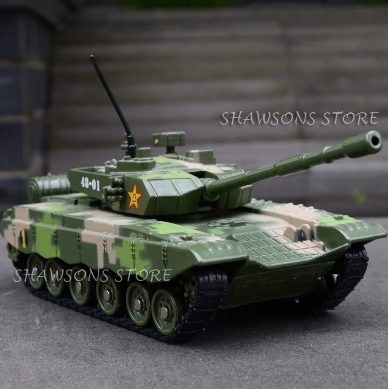 Литая под давлением металлическая военная модель игрушки 1:48 T-99 Китай главный боевой танк звук и Светильник W/O BOX