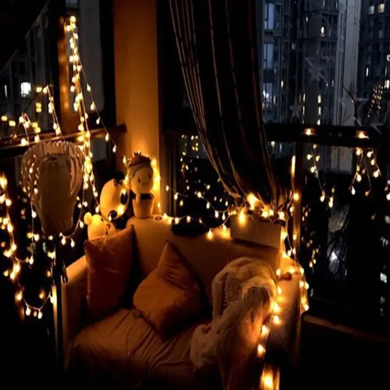 IKVVT 4M 40 LED Fairy String Lights Ball For Home Garden Outdoor Wedding Party Christmas Flashing Lighting Battery Operated