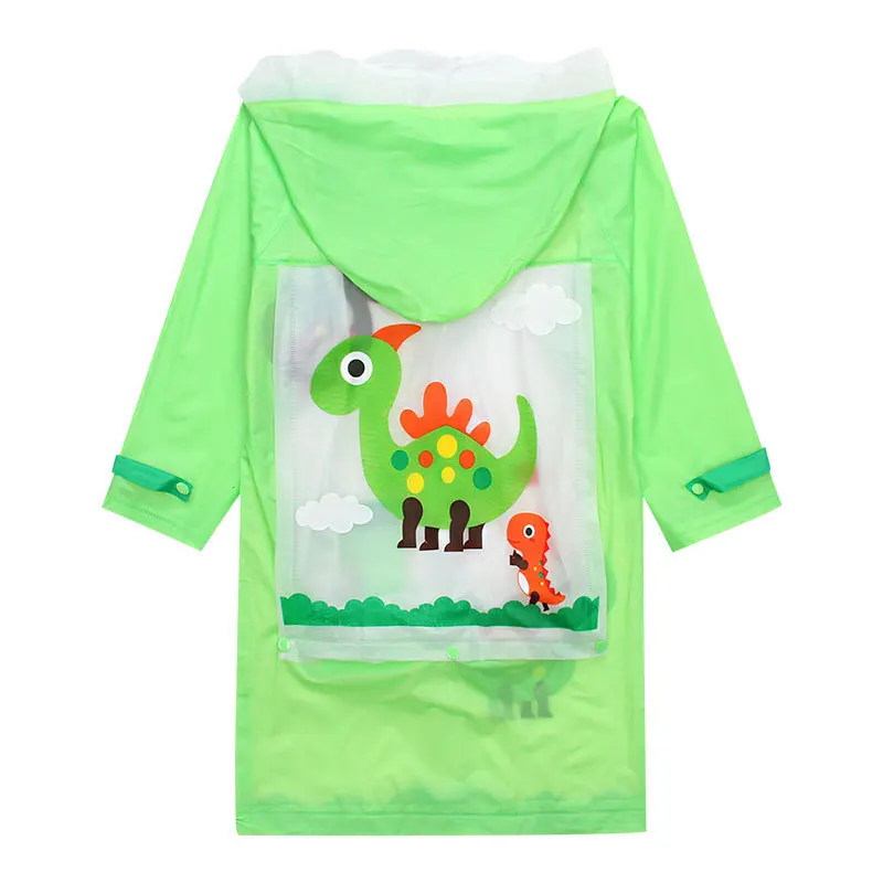 

Dragon,car,elephant,rabbit,owl Cartoon Print Transparent Raincoat Inflatable Cap Waterproof Rainwear for Child YY005