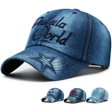 Дизайн, джинсовая бейсболка с эффектом потертости, мужские весенне-летние спортивные шапки, унисекс, с вышитыми буквами, хип-хоп кепка для женщин, Bone Chapeu