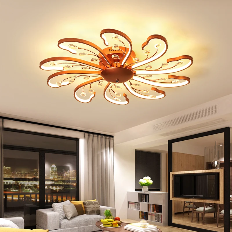 

Modern Ceiling Chandelier Lighting Bedroom Living room Hallway Rose gold Metal Chandelier surface mounted lustre luminaria light