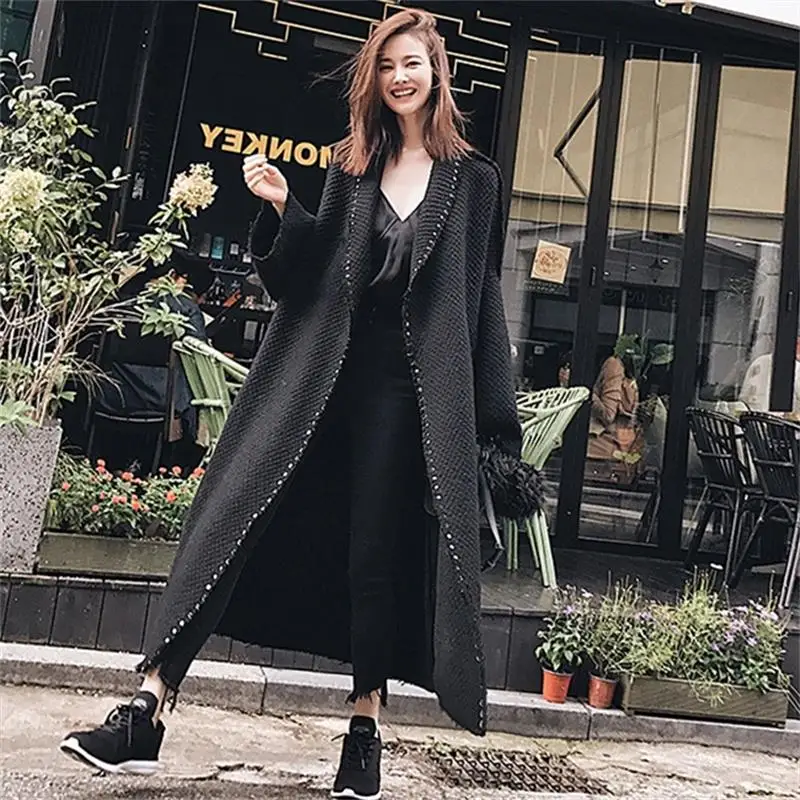 Normal D'hiver Femmes Femme Abrigos Manteau Veste Mode Long Survêtement Tweed Simple Laine Noir Surdimensionné thicken Mujer Classique vmNw8On0