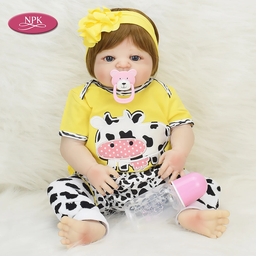 

NPK Full Body Silicone Reborn Baby Doll Toy for Girl Vinyl Newborn Princess Babies Bathe Toy 2019 Rebalistic Bebe Menina Bonecas