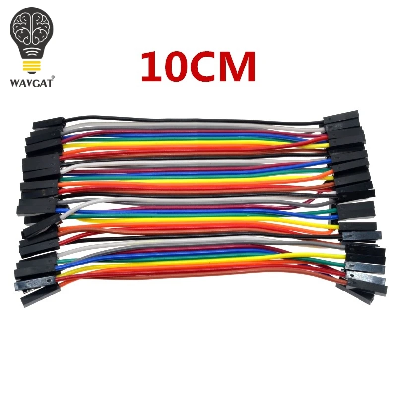 SUQ 40 шт. Dupont 10 см Мама мама (F F) перемычка провод ленточный кабель для Arduino|jumper wire|jumper