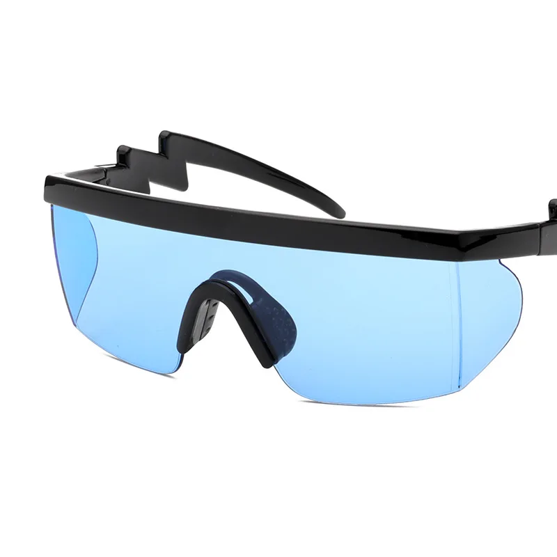 Новинка, большие очки, кошачий глаз, солнцезащитные очки, анти-УФ, сиамские очки для женщин и мужчин,, для путешествий, для улицы, яркие солнцезащитные очки, UV400 - Цвет линз: 5