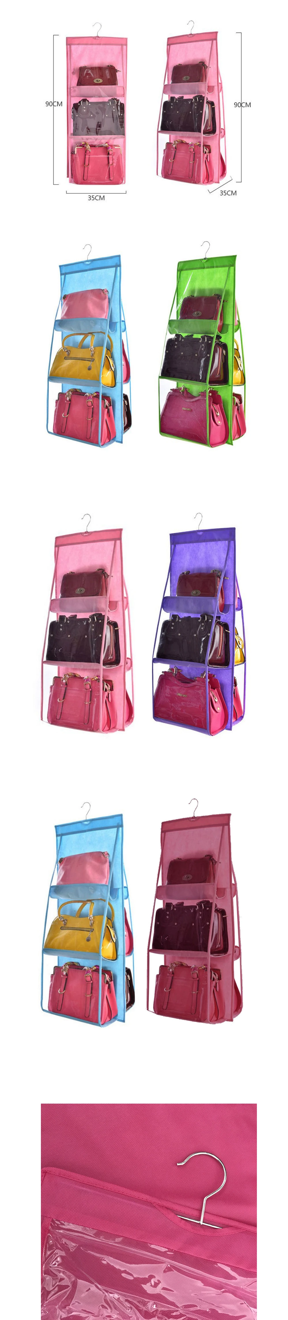 Nifty Transparent Hanging Bag Organizer Variations