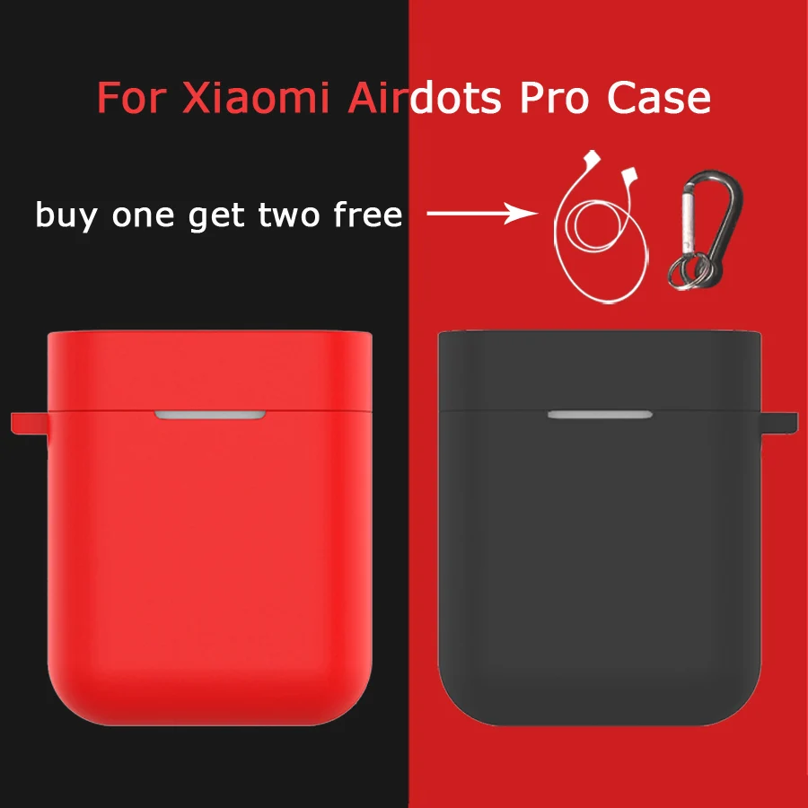 Силиконовый чехол для наушников + ремешок карабин Xiaomi Airdots Pro TWS Bluetooth беспроводная