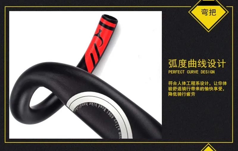 FMF Alloy 31.8mm Bike Road Handlebar Ultra Light BMX Road Bike Bent Bar Racing Handlebar 420mm Ox Horn Handlebar High Quality