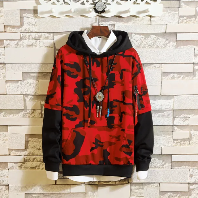 2019 men camouflage hooded hoodies sweatshirts