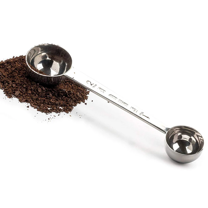 1 шт. двойной конец из нержавеющей стали ложка для кофе чай мерная ложечка для кофе 15 мл 30 мл металлический порошок жидкая мерная ложка инструменты для кофе