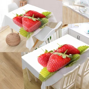 

High Quality Custom fruit Tablecloth Rectangular Waterproof Dustproof For Kitchen Home Decoration Table Cover