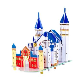 

DIY 3d Puzzle Paper Dimensional Model Assembled Brain Teaser Learning Educational Games Toys for Children Kids Toys for baby