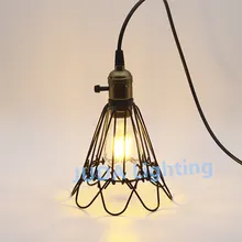 E26 винтажная люстра edison E27 гнездо держателя лампы Металлический Цоколь и проволочный канат комплект шнуров ретро led черный абажур