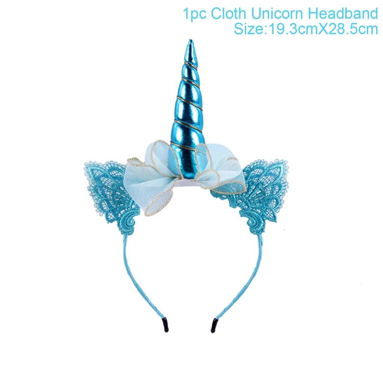 QIFU Unicorn Party Decorations Unicorn Birthday Party Supplies Unicornio Party Headband Set Girl Deco Baby Shower Decorations - Цвет: unicorn headband 6