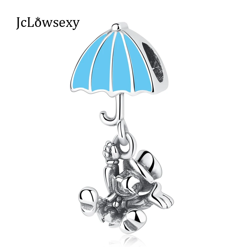 Jclowsexy 100% 925 فضة الخرز الكرتون السيد الكريكيت مظلة سحر صالح الأصلي باندورا أساور و الإسورة DIY Jewelly