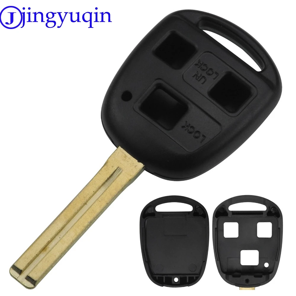 

jingyuqin 2/3 Buttons Remote Fob Case Replacement Car Key Case Cover For Toyota CAMRY RAV4 Corolla PRAD For Lexus RX300 ES300