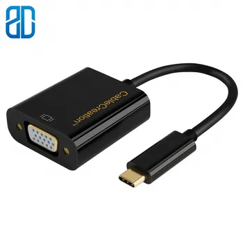 

USB C to VGA Type C Thunderbolt 3 to VGA Adapter Compatible MacBook Mac Mini Surface Book 2 Chromebook Pixel Dell XPS 13/15