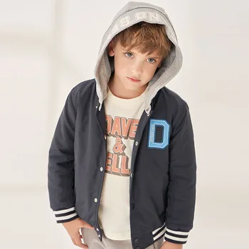 

DBK8132 dave bella 5Y-13Y winter baby boys padded jacket children padded coat kids hooded outerwear