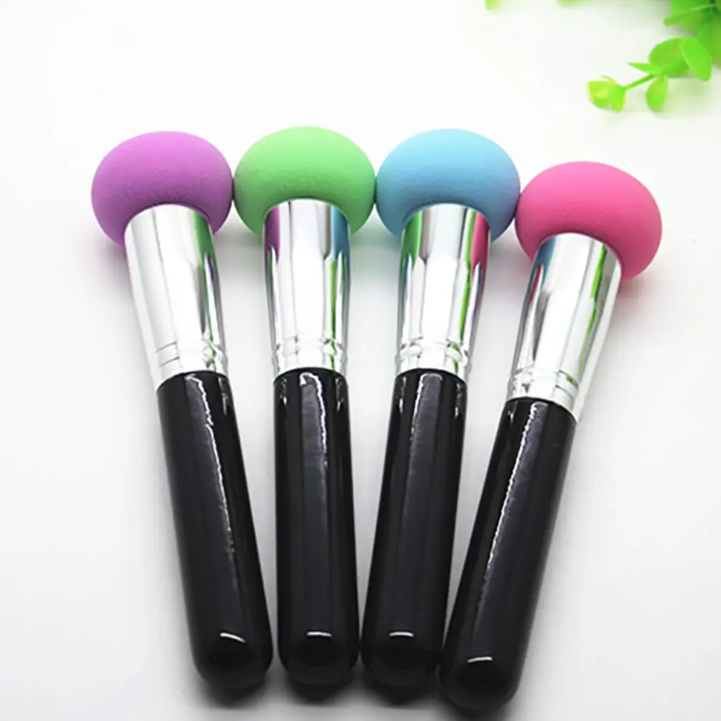 1 шт., портативный размер, Женская пуховка для макияжа лица, маленький размер, косметическая натуральная пудра, гладкая Косметическая пуховка для макияжа, кисть