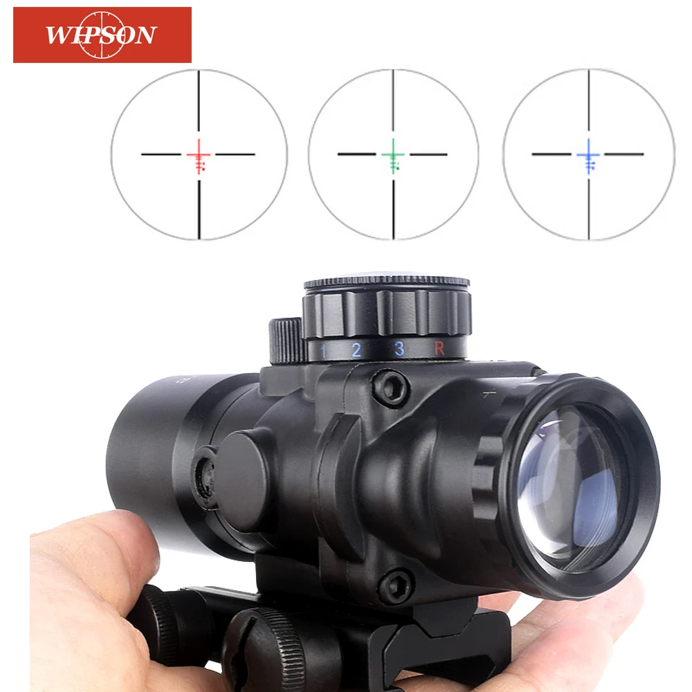 

WIPSON aim optical sight 3.5 Magnification 3.5 x30 Red Blue Green Black Reticle optics Rifle Scope For Hunting airsoft air guns