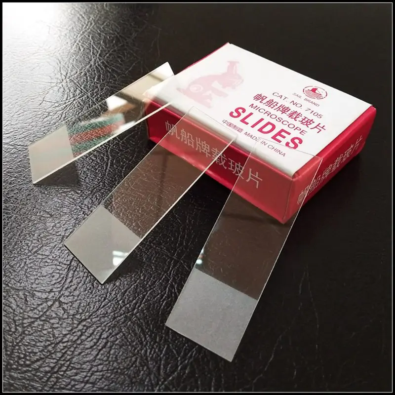 50pcs 25x76mm Blank Microscope Glass Slides Single Side Frosted Slides