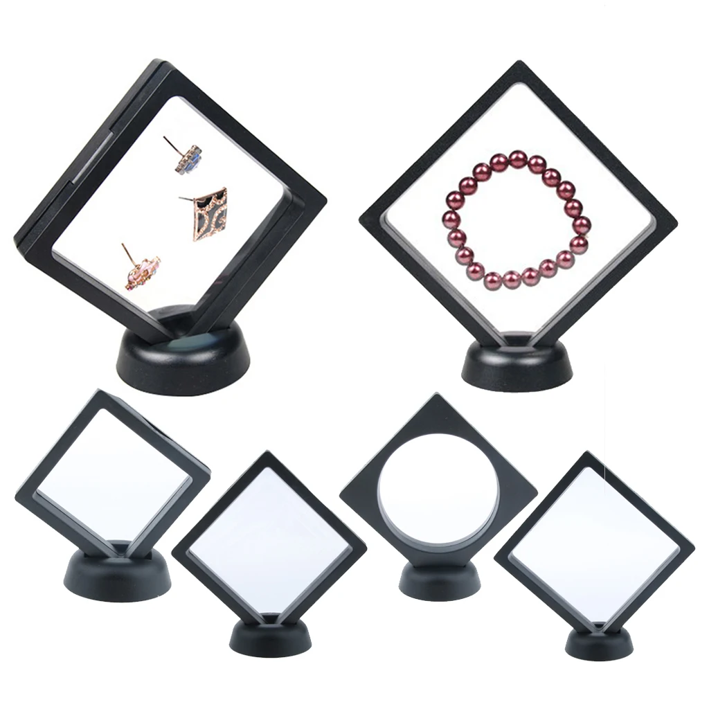 

1pcs 3D Floating Jewelry Display Frame Case Box Coin Display Stand Rack Holder for Jewelry Exhibition Jewelry Storage Box