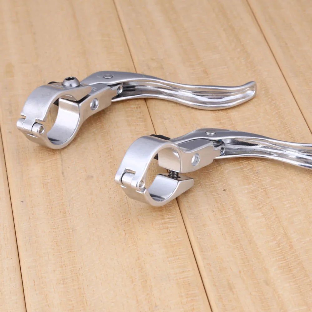 1 Pair Aluminum MTB Bike Bicycle Brake Lever Racing Brake 24mm/26mm/32mm for Road Bike Brake Levers Hinged Clamp Design Size