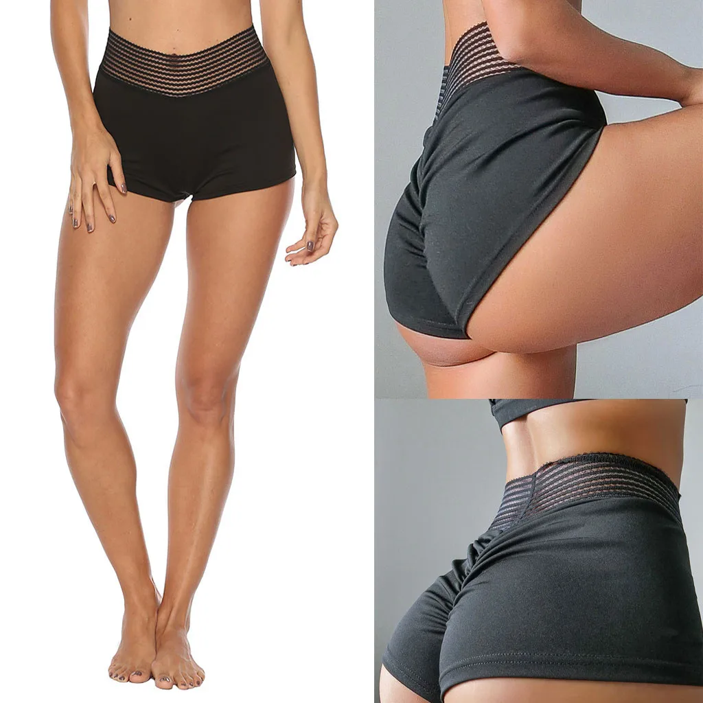 Для Женщин Йога спортивные беговые шорты укороченные леггинсы стрейч брюки шорты для йоги, для бега короткие Фитнес одежда для бега 2,0