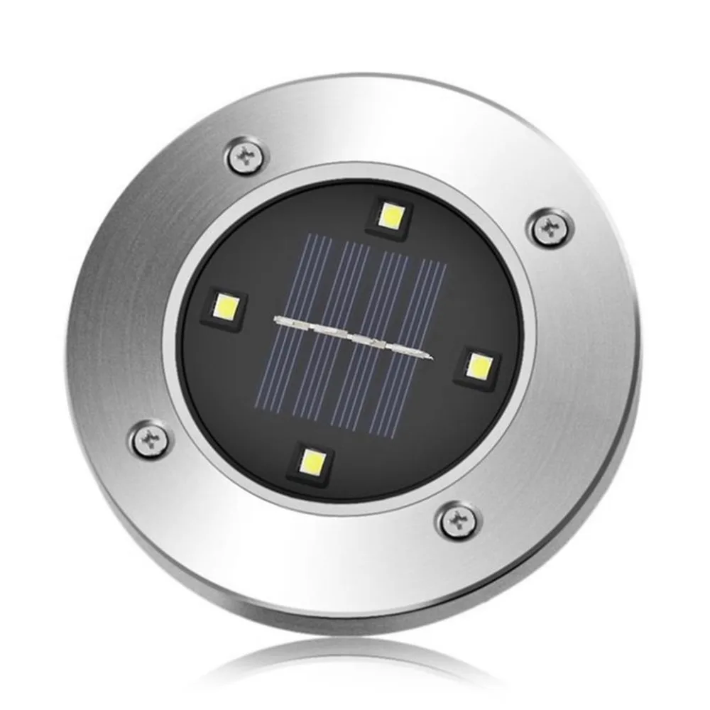 

Solar Powered Ground Light 4 LED Waterproof Solar Lamp Energy Saving Light For Pathways Yard Home Garden Lawn Road Stud