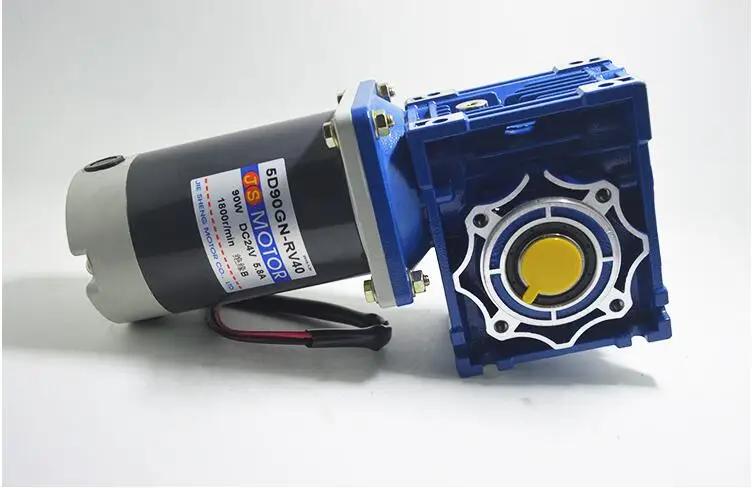 90 W 12 V/24 вольтового источника электропитания постоянного тока RV40 червь Шестерни мотор положительный и отрицательный мотор регулировки