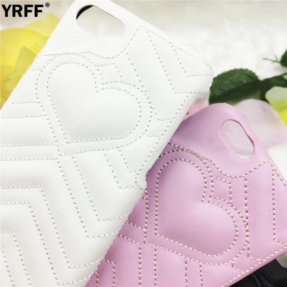 Модные пластиковые + кожаные чехлы для телефонов YRFF чехол iPhone 6 6s кожаный жесткий