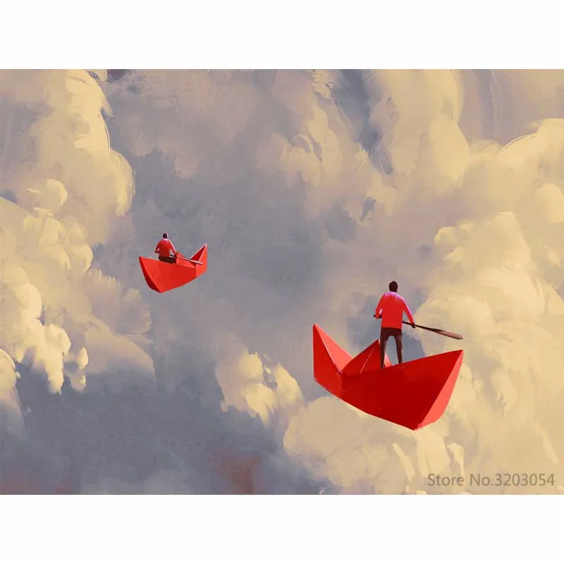

CHUNXIA Framed DIY Painting By Numbers Seascape Ship Acrylic Painting Modern Picture Home Decor For Living Room 40x50cm RA3479