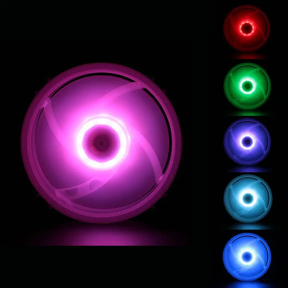 7 цветов RGB цветные светодиодные лампы дыхание свет Бесшумная рассеивания тепла Mute Процессор Вентилятор Кулер охлаждение радиатора для