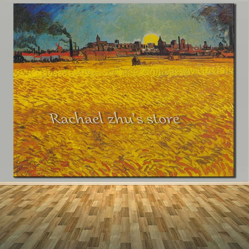 Us 35 19 49 Off Famous Oil Painting Vincent Van Gogh Painitng Wheat Field Replica Hand Painting On Canvas Living Room Wall Pictures Home Decor In