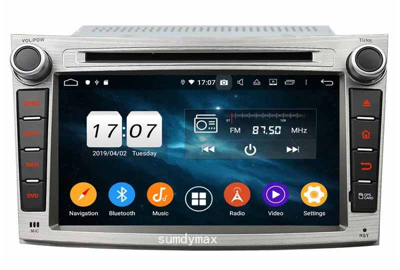 Sale Android 9.0 car dvd player for subaru Legacy outback 2009-2012 car audio stereo autoradio head unit octa core RAM 4G ROM 64g 10