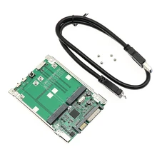 SATA 6G/USB3.0 для 2x адаптер mSATA Raid карта с USB 3,0 Micro B интерфейсный кабель