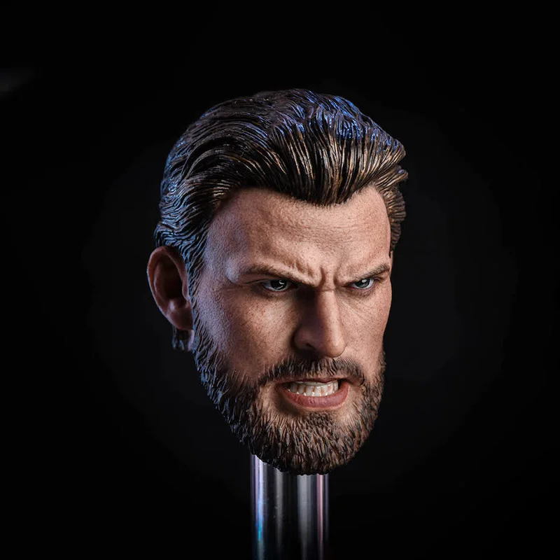 1/6 масштаб супер Hreo капитан бородатый бой Angry версия головная команда лидер Sculpt