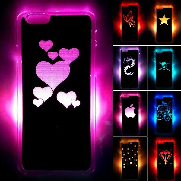 

New LED LCD Color Changed Sense Flash Light Case Cover for Apple iPhone 6 4.7"