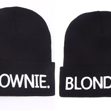 BLONDIE BROWNIE, высокое качество, лидер продаж, бини для девушек, подарки для нее, вязанные шапочки Skullies, капот, зимние шапки, Бренд