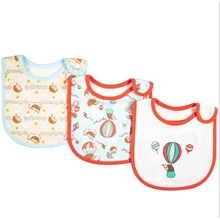 3 шт./компл. детский нагрудник с рисунком из мультфильма, хлопковый шарф с принтом, детские нагрудники с воротником для еды