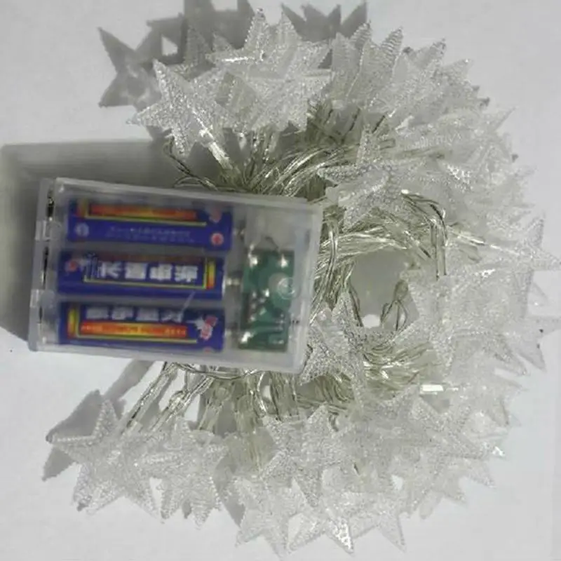 1m 2m 3m 4m 5m 10m 20m five-pointed star AA battery LED string waterproof Christmas wedding New Year party decoration light 1m 2m 3m 4m 5m 10m 20m five-pointed star AA battery LED string waterproof Christmas wedding New Year party decoration light