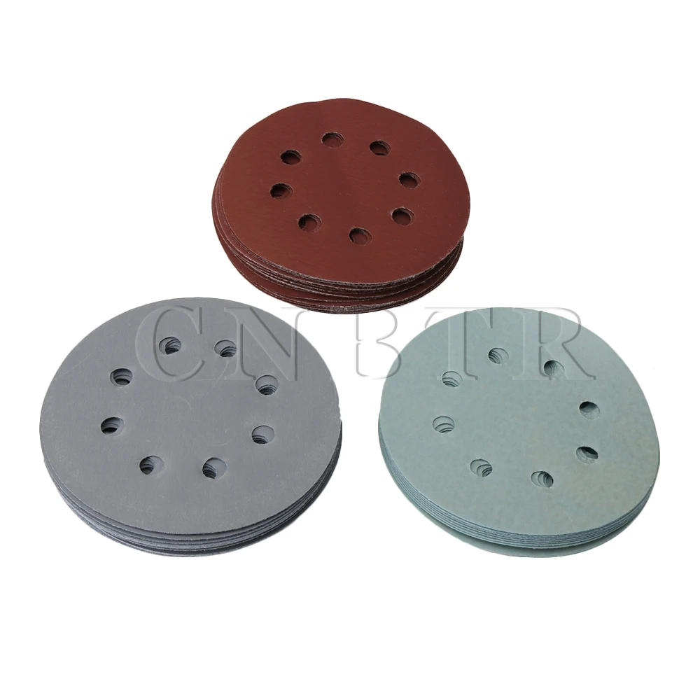 

CNBTR 5 inch Aluminium Oxide 1500 2000 3000 5000 7000 Grit Hook and Loop Sanding Discs Sandpaper Kit Sander Parts Pack of 50