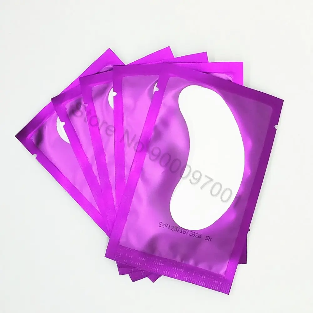 

50pairs purpleNew Paper Patches Eyelash Under Eye Pads Lash Eyelash Extension Paper Patches Eye Tips Sticker Wraps Make Up Tools