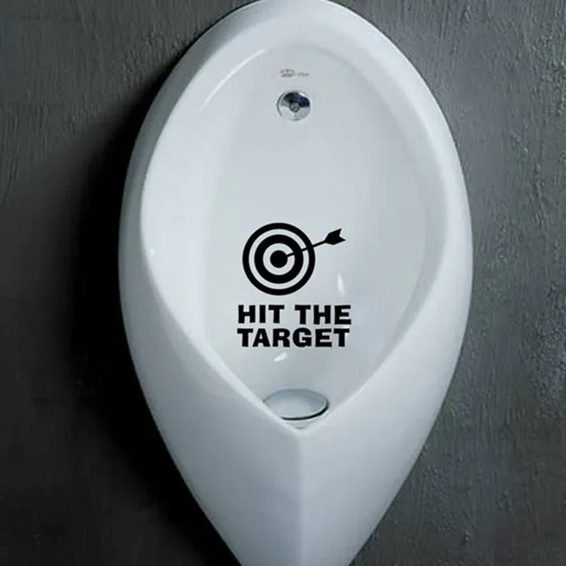 Funny HIT THE TARGET Bathroom Toilet Urinal Sticker Reminder for Him