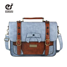 Ecosusi Винтаж Портфели Для женщин Сумки через плечо Для женщин Tote сумки Классический Для женщин Shouder Сумки Bolsa feminina