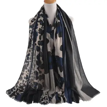 

Women Colorful Square Stripe Leopard Print Scarf Autumn Winter Shawl Decor