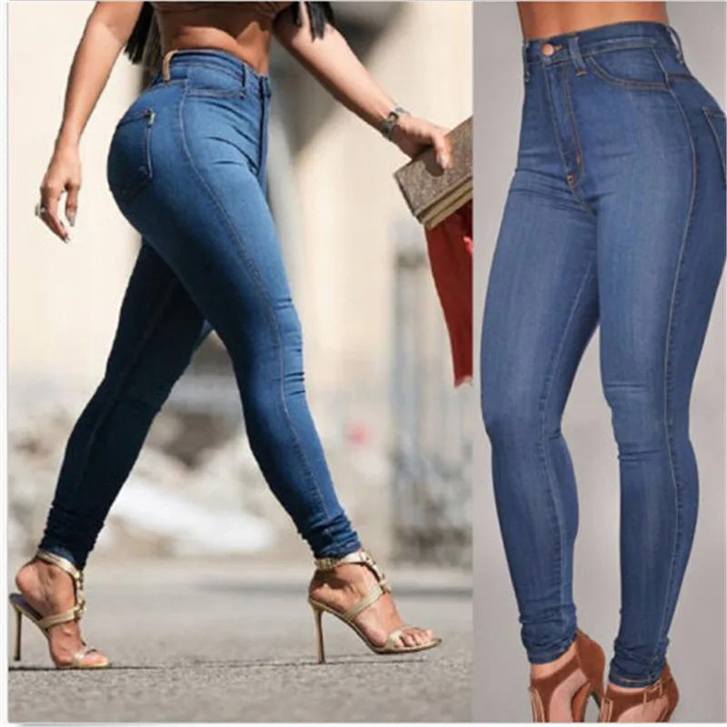 2017 New Fashion Jeans Women Pencil Pants High Waist Jeans