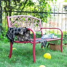 Художественная стальная труба открытый парк стул кресло для отдыха сад квадратный стул сад балкон двойной стул