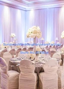 

hot sale sliver trumpet crystal vases for wedding centerpieces