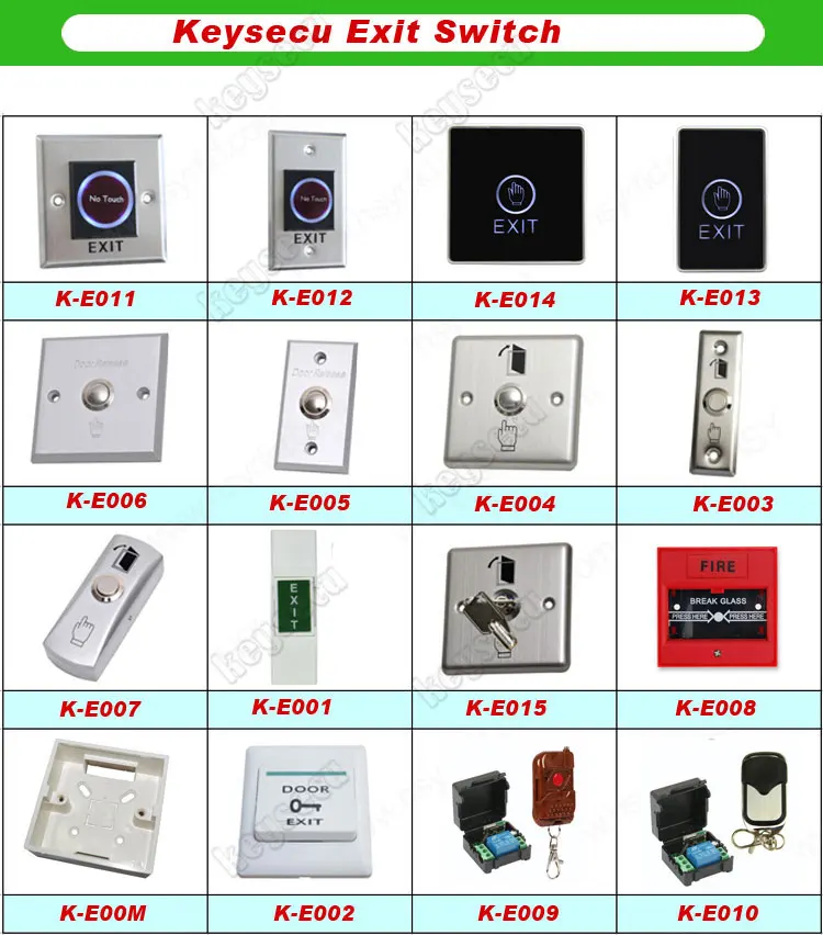 Accesss Control System 1V1 Wireless Remote Control Kit Door Lock Open Release Exit Switch-7